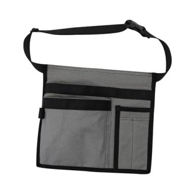 Imagem de ShengQuanHao Cinto de Ferramentas, Bolsa para Ferramentas de Jardim, Pochete com Vários Bolsos, Bolsa Organizadora Ajustável, Cinto de Trabalho para Operá, Cinza, Tamanho real