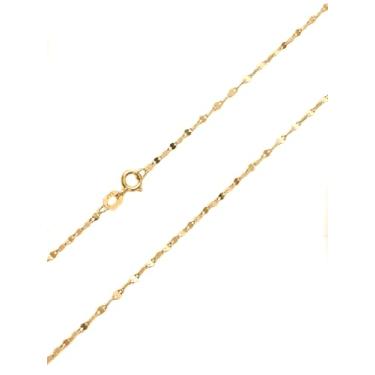 Imagem de Colar Corrente Feminina Coffee 1,6mm 40cm Curta Ouro 18k 750 Legítimo C/Estojo