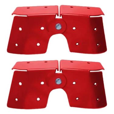 Imagem de ShengQuanHao Conjunto de 2 Dobradiças para Escada de Sótão, para Substituição de Dobradiças de Escada de Mão, Feitas de Liga de Alumínio para Escadas de Jardim, Dobradiça Curva, Tamanho real