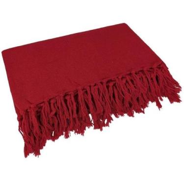 Imagem de Manta Para Sofá Em Algodão Vermelha Gigante 2,40 X 1,80 - Brianoredes
