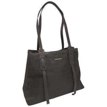 Imagem de Bolsa Feminina Média Alças Ombro Dia a Dia Elegante Chenson, Cafe, UN