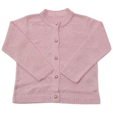 Imagem de Casaco Casaquinho Cardigan Tricô Tricot Frio Bebê Infantil Luxo - L.B.