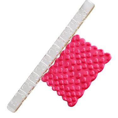 Imagem de GLOGLOW Rolo Com 28 Padrões, Material Compatível Com FDA, Aderência Confortável, 16 X 1 Cm, Leve para Massa e Pastelaria Rolo de Acrílico Nan (51016Amor)
