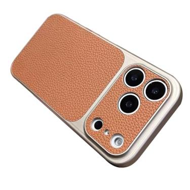 Imagem de LYJSMGZ Capa à prova de choque para iPhone 17 Pro Max/Air/17 Pro/17, cobertura total de lente ultra-limão, capa de telefone à prova de poeira, capa anti-impressão digital, latão, 17 Pro Max