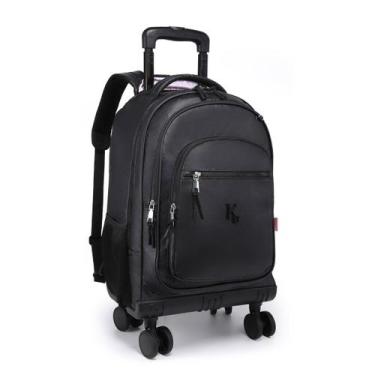 Imagem de Mochila Kika Feminina Tactel Metalizada Rodinha 360 Escolar - D Presen