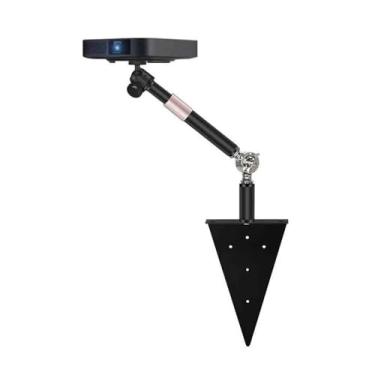 Imagem de KHUTRW3D Suporte de projetor oculto para sofá de cabeceira, sem perfuração, universal, pescoço longo, ajustável, suporte para projetor, suporte para projetor