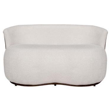 Imagem de Namoradeira Orgânica Boucle - 7decormoveis - Boucle Bege/calacata Marrom