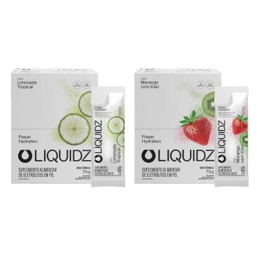 Imagem de LIQUIDZ® - Eletrólitos Zero Açúcares - Limonada|Morango - Kit 2 Caixas - 28 sachês-Unissex