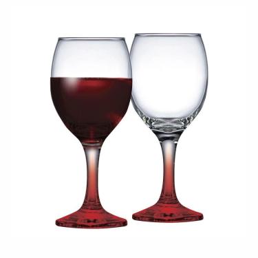 Imagem de Taça Para Vinho com Haste Vermelha Ruvolo Roma 250ml