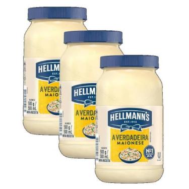Imagem de Kit 3 Maionese Hellmann'S Tradicional 500G