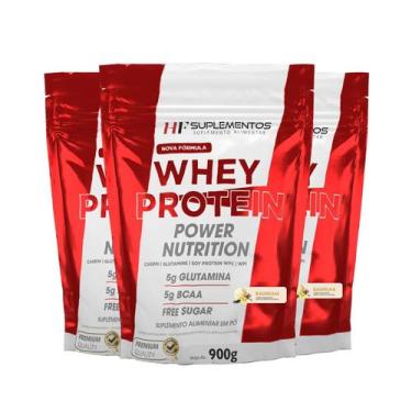 Imagem de 3X Whey Protein Power Nutrition Refil 900G Baunilha Hf Suple - Hf Supl