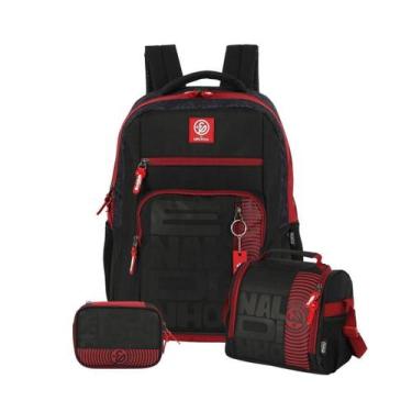 Imagem de Kit Mochila Enaldinho Costas Lancheira E Estojo Box Passeio