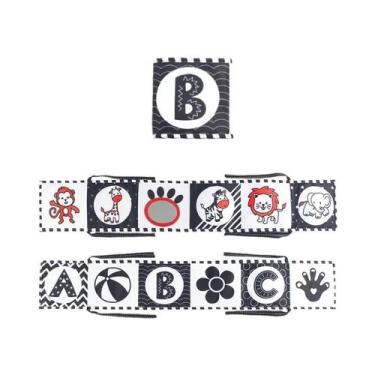 Imagem de Livro Sensorial Preto E Branco Para Bebês De 0 a 12 Meses, Brinquedo M
