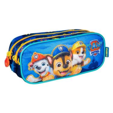 Imagem de Estojo Escolar Infantil Duplo Patrulha Canina 15336 Azul - Xeryus