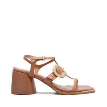 Imagem de Sandalia Unique Salto Bloco Caramelo-Feminino