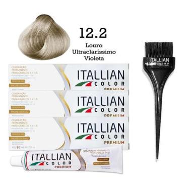 Imagem de 3 Unidades Coloração 12.2 Louro Ultraclaríssimo Violeta  Itallian Colo