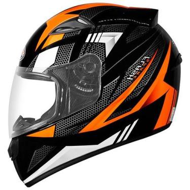 Imagem de Capacete Ebf New Spark Flash Preto e Laranja, 58