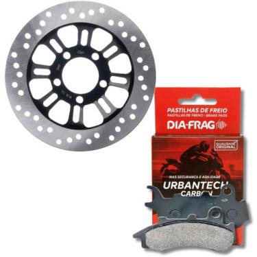 Imagem de Disco de Freio Dianteiro Cg 160 Titan Combi Brake Pastilhas Diafrag - 