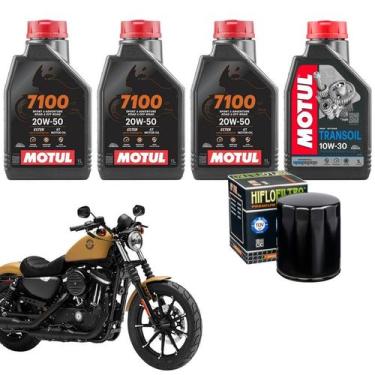 Imagem de Kit Revisão Harley Sportster 883 1200 Troca de Óleo Motor e Câmbio Mot