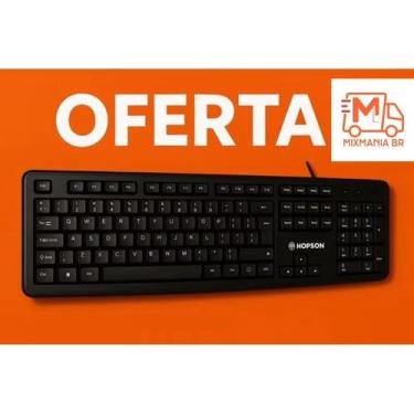 Imagem de Teclado para computador com Fio Usb Abnt2 português notebook Home Offi