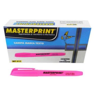 Imagem de Caixa Caneta Marca Texto Masterprint - 12 Unidades Rosa