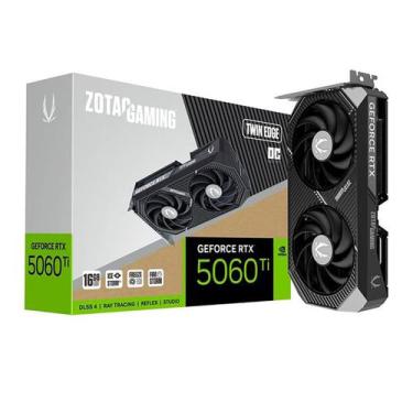 Imagem de Placa de video zotac geforce rtx 5060 ti 16gb twin edge 2x gddr7 128 b