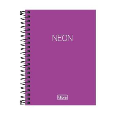 Imagem de Caderneta 1/8 Tilibra Espiral Sem Pauta 80Fls Neon Roxo