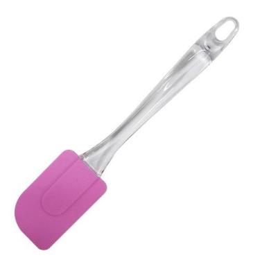 Imagem de Espátula culinaria de silicone com cabo plastico 28 cm - KEITA, ROSA