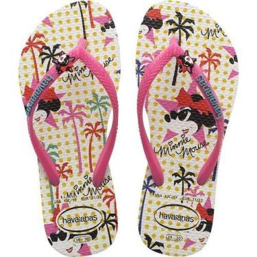 Imagem de Chinelo Havaianas Disney Cool Minnie Infantil Feminina, 33/34