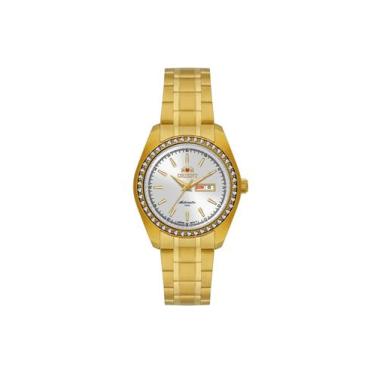 Imagem de Relogio orient automatico prata metal dourado nh6gg003 s1kx, DOURADO