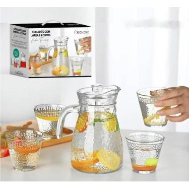 Imagem de Conjunto Jarra + 4 Copos Trancoso Riohome JAR003 - 50L