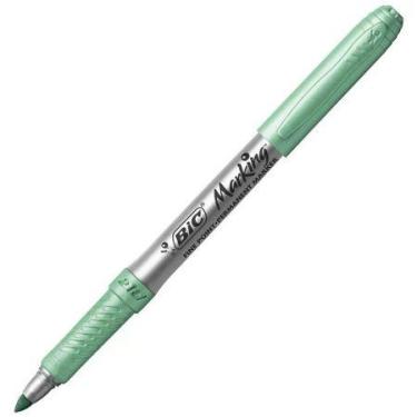 Imagem de Pincel marcador permanente Marking Verde Claro Metálico 971155 - Bic
