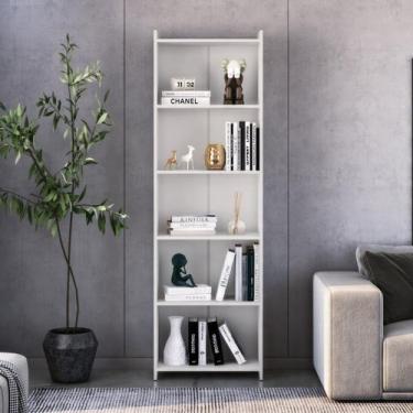 Imagem de Estante de Livros 57CMX183CM 5 Prateleiras 2328 Branco - Mademovel