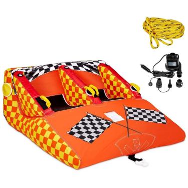 Imagem de Boia Rebocável Aquática para 3 Pessoas, SUNNY FUN, Laranja