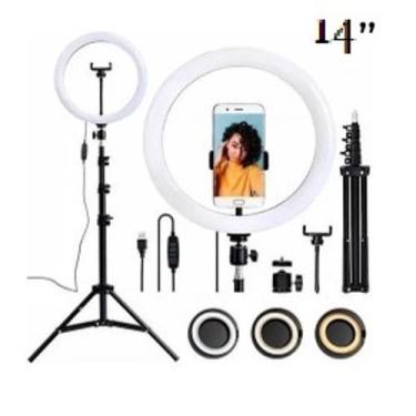 Imagem de Ring Light 10 12 14 Polegadas com Tripé 2.1M Profissional - bmax, 14 P