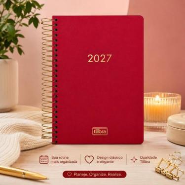 Imagem de Agenda Espiral Napoli Vermelha 2027 Tilibra