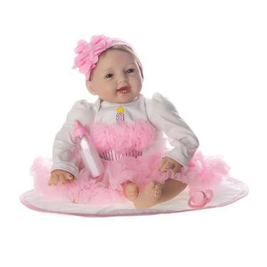 Boneca Bebe Reborn Laura Baby Gui 48 cm menino corpo algodão em Promoção é  no Buscapé