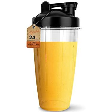 Imagem de Copo de mistura grande de 680 g - Peças de reposição transparente Tritan Blend recipiente com tampa de bico e vedação, funciona com NutriChef: NCBL1000 - NutriChef