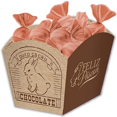 Imagem de Cachepot de Papel Páscoa Puro Cacau - 8 Unidades