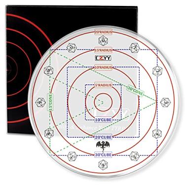 Imagem de Upgraded Spell AOE Damage Template Extra Large to 30' Cube & 30' Cone, Acrylic D&D Area Effect Marker with Gift Box - Perfect Tabletop RPG Gaming Accessories, Tools for Dungeons and Dragons, TTRPGs