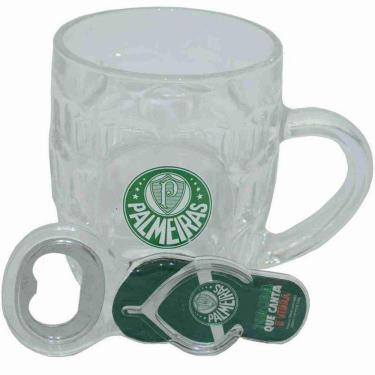 Imagem de Jogo Abridor De Garrafas Com Caneca De Vidro 280Ml Palmeiras