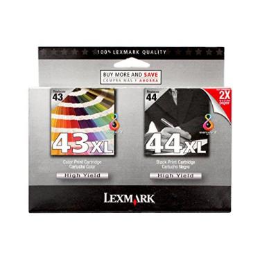 Imagem de Lexmark Cartuchos de impressão de alto rendimento cor e preto pacote 43XL e 44 XL