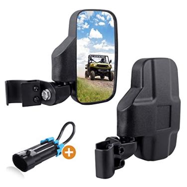 Imagem de UNIGT Espelhos retrovisores UTV compatíveis com Polaris Ranger 570 900 XP 1000/Can-Am Defender Pro Fit Cage Breakaway 2015+ - (lado do motorista e do passageiro)