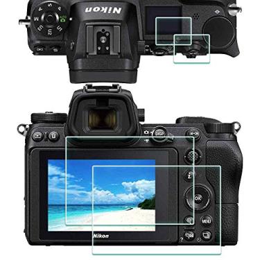 Imagem de Z6 Z7 Top+Protetor de tela Aplicável para câmera Nikon Z7/Z6 [2+2Pack], ULBTER 0,3 mm 9H Rigidez Vidro Temperado Capa Antiarranhões Antidigitais Antibolhas Antipoeira Pacote com 3