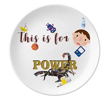 Imagem de Prato de porcelana Natural Insect Power Scorpions Prato redondo para jantar masculino