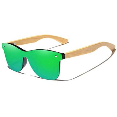 Imagem de Óculos de Sol Artesanal com Lentes Polarizadas Design de Madeira Banned 1976 Moda Casual (C1)