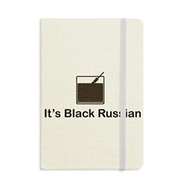 Imagem de Caderno de coquetel russo preto oficial de tecido capa dura diário clássico