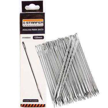 Imagem de Kit 100 Agulha para Costurar Saco Sacaria 125mm - Starfer