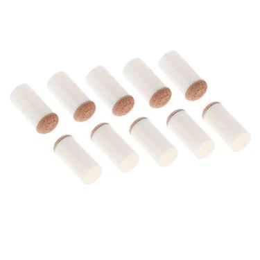 Imagem de Colaxi 10 peças de pontas de tacos de bilhar profissionais de substituição durável cabeça de vara de reparo de sinuca, marrom, 12 mm