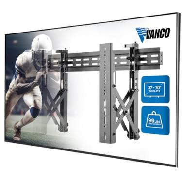 Imagem de Vanco Suporte de parede de TV removível para telas de TV de 37 a 70 polegadas, suporte retrátil de parede para TV extensão de inclinação total de até 8,5 polegadas, perfil baixo e compatível com VESA 600 x 400 ou menos